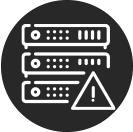 Virtualised infrastructure threat icon